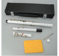 Cupronickel C 16 Closed Holes Concert Band Flute White