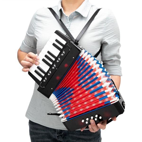 WXX 17-Key 8 Bass Kids Accordion Childrenfts Mini Musical Instrument Easy to Learn Music Blue 